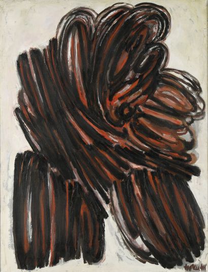  Robert HELMAN (1910-1990) 
Composition abstraite 
Huile sur toile, signée en bas...