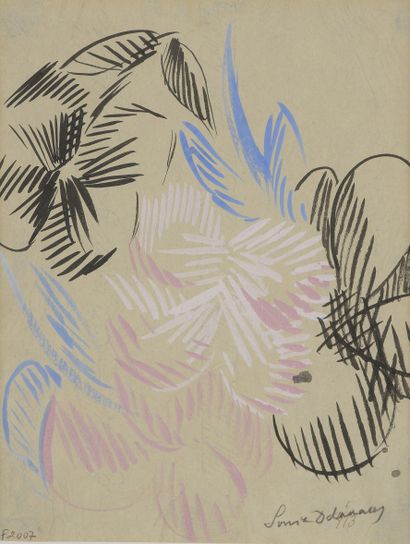 null Sonia DELAUNAY (1885-1979)

"Étude de fleurs, projet de textile"

Aquarelle...