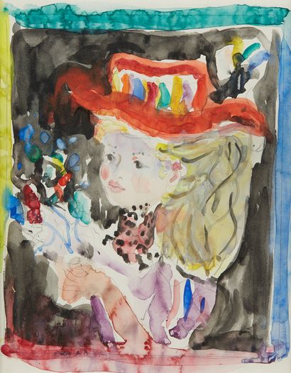 null Constantin TERECHKOVITCH (Moscou 1902-Monaco1978)

Femme au chapeau rouge 

Aquarelle...
