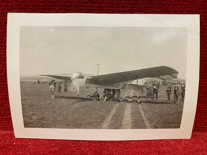  Lucien LOTH (1885-1978) 
Aircraft on the ground surrounded by mechanics 
First and...