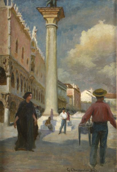 null Gaston CHARPENTIER - BOSIO

(Paris 1858 - 1923)

La place Saint Marc à Venise

Sur...