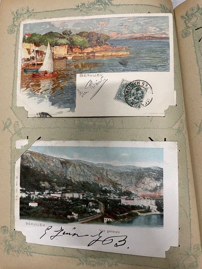null Un album de cartes postales de Bretagne, de Vendée et de la Côte d'Azur. Environ...