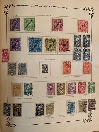 null TOUS PAYS : Emissions 1840/1960 : 4 albums contenant des timbres neufs et oblitérés...