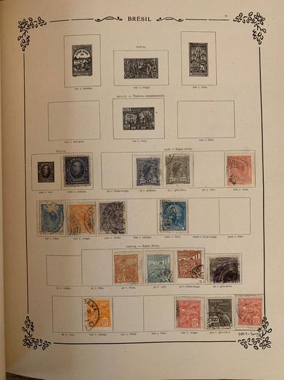 null ALL COUNTRIES: Issues 1840/1960: 4 albums containing mint and cancelled stamps...