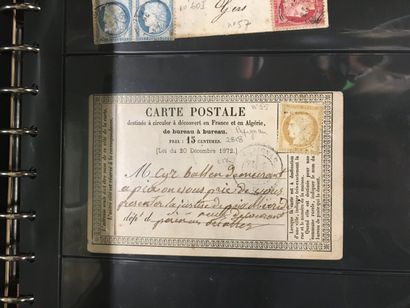 null Ensemble de lettres anciennes de France avec n°1, n°3 et n°4 sur lettres. Tous...