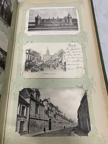 null Un album de cartes postales de Melun, de la Seine-et-Marne, de Barbizon, d'Eure-et-Loir...