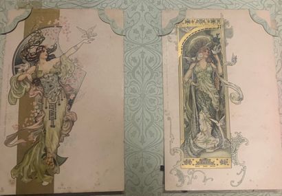 null Deux rares cartes postales d'Eva Daniell avec des légères rousseurs.