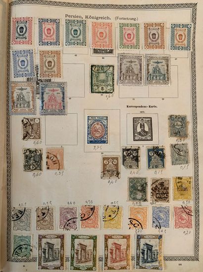 null TOUS PAYS : Emissions 1840/1960 : 4 albums contenant des timbres neufs et oblitérés...