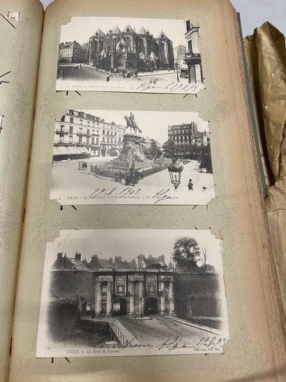null An album of old postcards from Arras, Boulogne-sur-Mer, Montreuil-sur-Mer, Berck,...