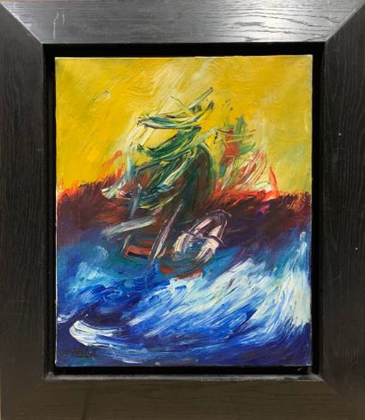 null STOEBEL Edgar (1909-2001) 

Composition colorée

Huile sur toile signée en bas...