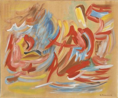 null 
PICHETTE James (1920-1996)




Rouges flammés




Huile sur toile signée en...
