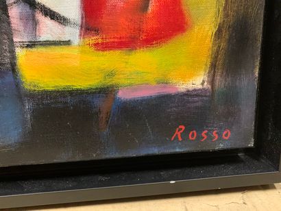 null 
ROSSO Eliane (1928-1994) 

Composition 

Huile sur toile signée en bas à droite.

64,5...