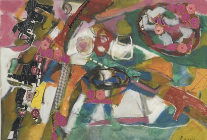 null 
ROSSO Eliane (1928-1994)

Composition

Collage signé en bas à droite.

34 x...