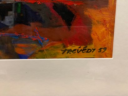 null TRÉVÉDY Yves (1916-1990)

Composition sur fond rouge

Gouache sur papier signée...