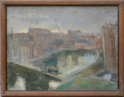 null Constantin KOUSNETZOFF

(Nijni Novgorod 1863 1936 Paris)

Canal de l'Ourcq à...