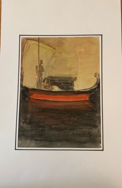 null Leonide FRECHKOP (Moscou 1897-1982 Bruxelles)

Bateau

Aquarelle sur carton,...