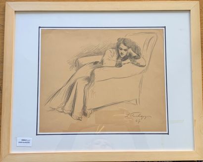 null 
Leonide FRECHKOP (Moscou 1897-1982 Bruxelles)




Femme assise




Crayon noir...