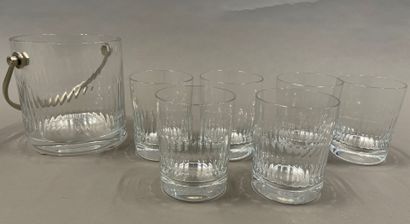 null BACCARAT

Wiskhy service including an ice bucket and six glasses,

Part of a...