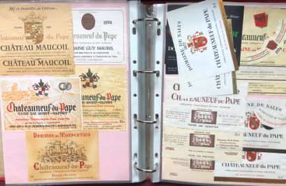 null 2 albums of about 2000 wine labels from the Rhone Valley from the 60s to the...