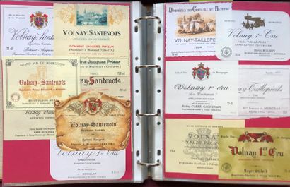null 3 albums of about 2500/3000 wine labels from Côte de Beaune, Beaujolais, Côte...