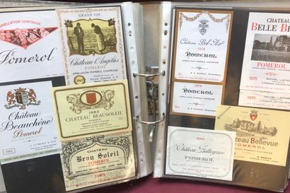null 2 albums of about 1800 Bordeaux wine labels from the 30s to the 90s