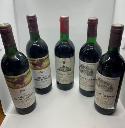null 12 bouteilles dont 4 Château FAUGERES Saint-Emilion Grand Cru 1988, 1 base goulot,...