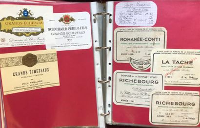 null 2 albums d'environ 1500 étiquettes de vin de Chablis, Cote de Nuits, Côte Chalonnaise,...