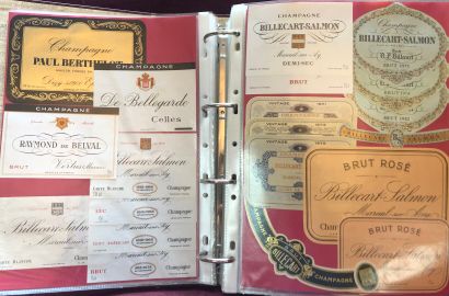 null 1 album of about 800 Champagne wine labels from the 30s to the 90s