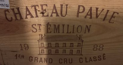 null 12 bottles of Château PAVIE, 1er Grand Cru Classé, Saint-Emilion Grand Cru 1988...