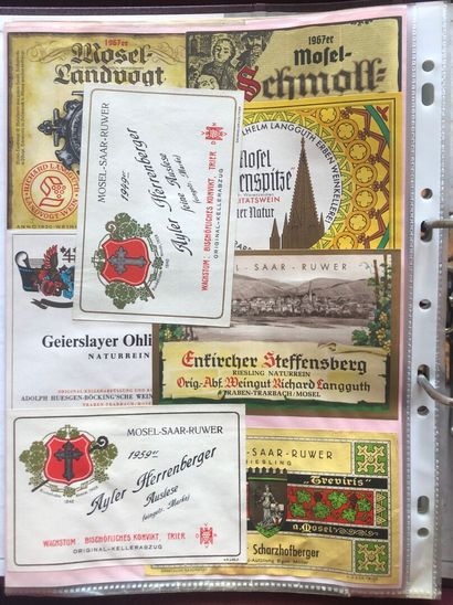 null 1 album of about 900 wine labels from Germany from the 50s to the 90s