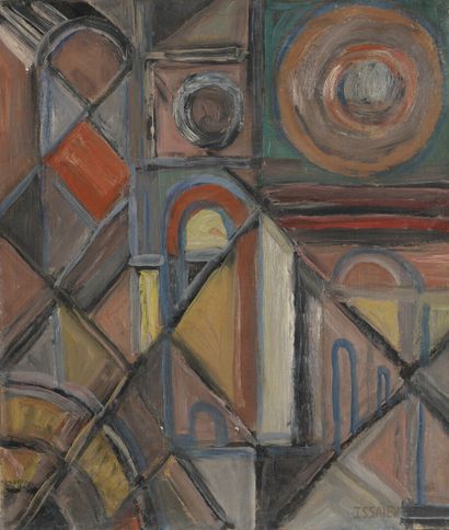null Nicolaï ISSAIEV

(Near Odessa 1977 Ivry)

Cubist composition

Oil on isorel...