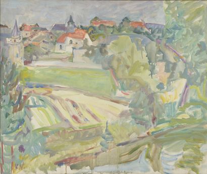 null Vladimir NAIDITCH

(Moscow 1903- 1981 Paris)

Village

Oil on canvas, monogrammed...