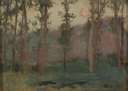 null Tadeusz/Tadé MAKOWSKI

(Oswiecim 1882 1932 Paris)

Paysage aux arbres, ca.1908

Huile...