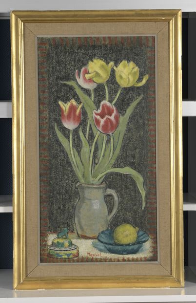 null Jacob MARKIEL

(Lodz 1911 2008 Paris)

Bouquet de tulipes

Huile sur panneau,...
