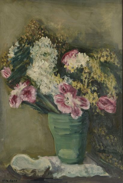  Max BAND (Maksas BANDAS, dit) 
(Naumestis 1900 1974 New York) 
Fleurs dans un vase...
