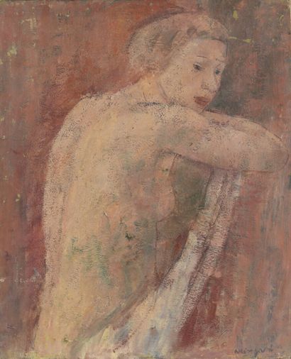 null Joachim WEINGART

(Drohobycz 1895 1942 deported)

Nude from behind

Oil on canvas,...