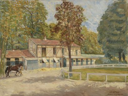 null Michel ADLEN

(Saki 1898 1980 Paris)

Maisons-Laffitte, 1934

Oil on canvas,...