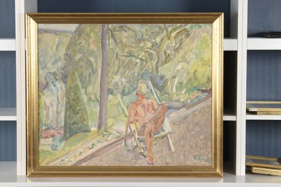 null Vladimir NAIDITCH

(Moscow 1903- 1981 Paris)

Resting in the garden

Oil on...