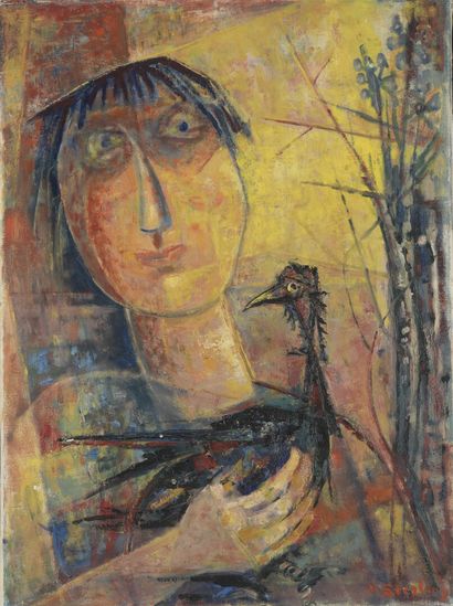  Marc STERLING 
(Prilouki 1895 1976 Paris) 
Young girl of the Landes 
Oil on canvas,...