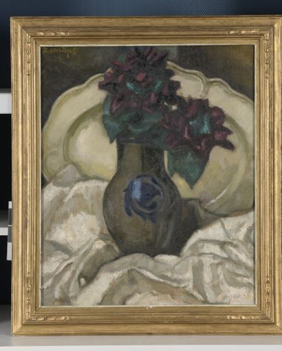 null David O. WIDHOPF 

(Odessa 1867 1963 St. Clair-sur-Epte)

Still life with flowers...