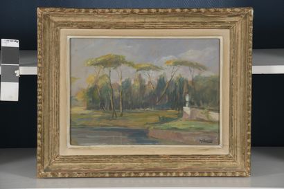 null Moly CHWAT

(Bialystok 1888 1979 Paris)

Landscape

Gouache, signed lower right.

25...