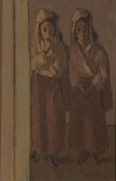 null BENN (Bencion Rabinowicz dit)

(Bialystok 1905 1989 Paris)

Deux jeunes femmes

Huile...