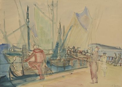 null Henryk/Henri EPSTEIN

(Lodz 1892 1944 deported)

Animated port

Watercolour...
