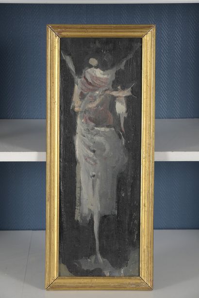 null Alfred ABERDAM			

(Lwów/Lviv 1894 -1963 Paris)

Deux anges

Huile sur toile,...