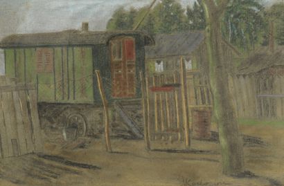 null Meyer Miron KODKINE

(Vilnius 1887 Chamarande 1940)

The caravan, ca.1920

Colored...