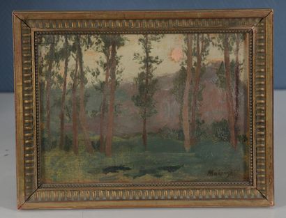 null Tadeusz/Tadé MAKOWSKI

(Oswiecim 1882 1932 Paris)

Landscape with trees, ca.1908

Oil...