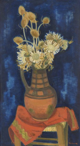 null Arthur KOLNIK

(Stanislawow 1890 1972 Paris)

Thistles in a clay vase

Oil on...
