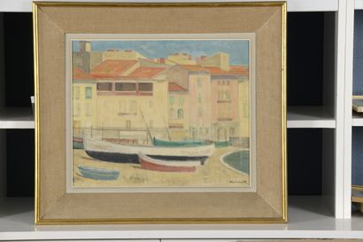 null Arthur KOLNIK			

(Stanislawow 1890 1972 Paris)

Vue d'un port

Huile sur carton,...
