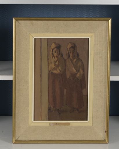 null BENN (Bencion Rabinowicz said)

(Bialystok 1905 1989 Paris)

Two young women

Oil...