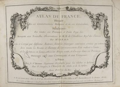 null ATLAS] - DESNOS, Louis Charles - Atlas de France. Divisée en ses gouvernemens...